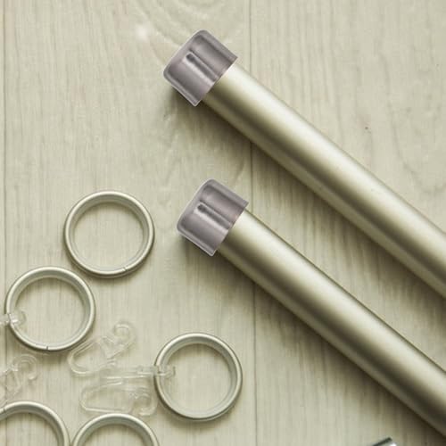 28mm Stainless Steel Curtain Rod Finials, Decorative Window End Caps - Silver