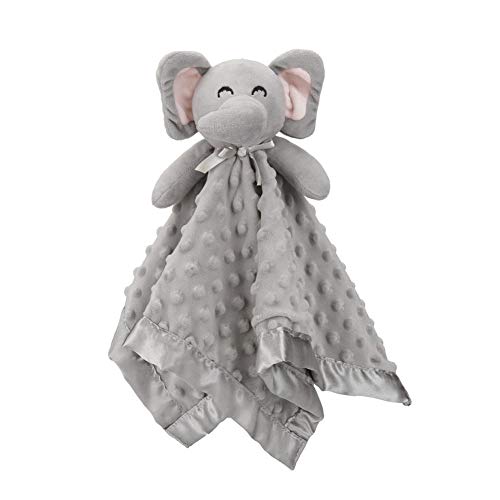 Pro Goleem Elephant Security Blanket - Soft Minky Baby Lovey & Stuffed Animal Toy