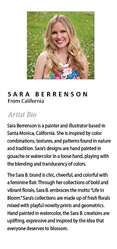 Kate and Laurel Sylvie Awaking Peach Framed Linen Textured Canvas Wall Art by Sara Berrenson, 18x24 Natural, Vibrant Floral Art for Wall