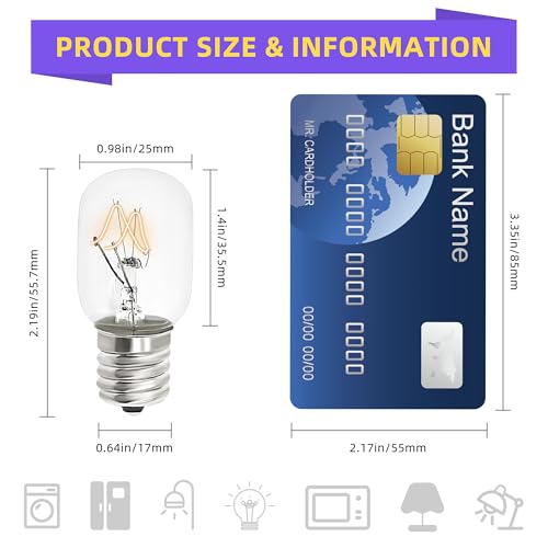 8206232A E17 40W 125V Microwave & Range Hood Incandescent Light Bulb