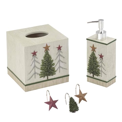 Avanti Trees Christmas Lotion Pump Dispenser Refillable Hand Soap Decor