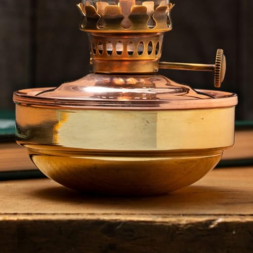 Naval-Style Copper & Brass Oil Lamp - Vintage Kerosene Lantern, 4.75"