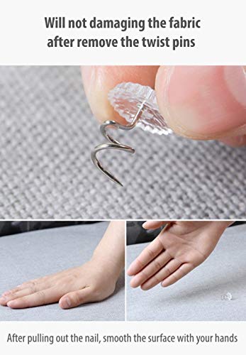 50 Clear Twist Pins for Upholstery & Slipcovers - Secure Fabric