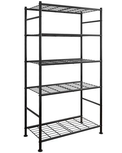 5-Tier Heavy Duty Metal Storage Shelves Organizer, 33" W x 72" H