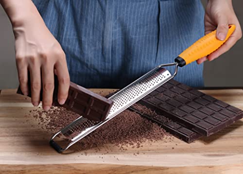 Stainless Steel Citrus Lemon Zester & Cheese Grater with Protective Cover