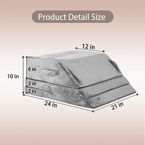 Adjustable Memory Foam Leg Elevation Pillow for Pain Relief