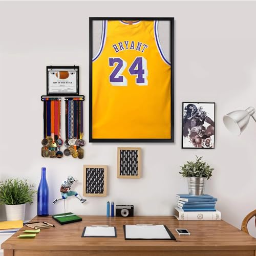 20x30 Jersey Shadow Box Frame - Natural Pine Wood Display Case