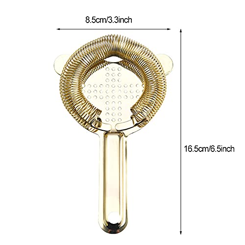 Meluvora Rose Gold Heavy Duty Spring Bar Tool Strainer for Cocktails
