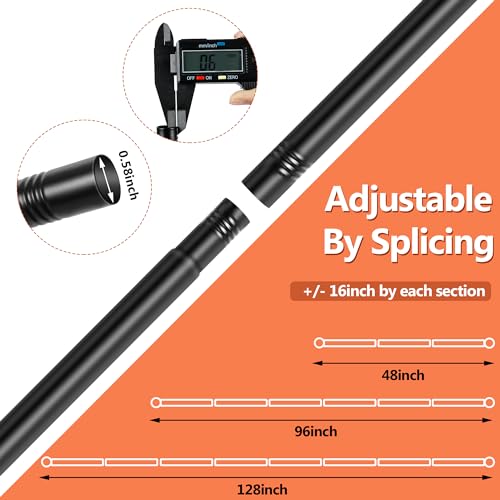 Adjustable Curtain Rod with No-Drill Adhesive Brackets, 16 to 48 Inch