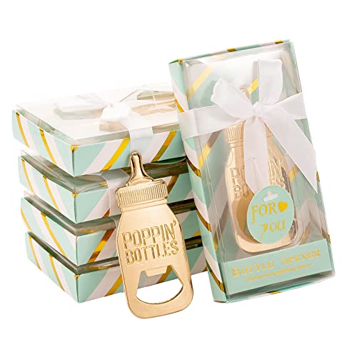 Uezea 24 Pack Baby Bottle Openers - Green Baby Shower Favor Gifts & Decorations