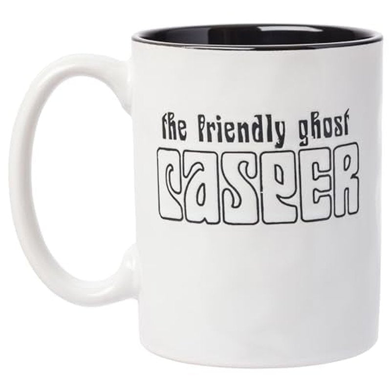 Silver Buffalo Casper the Friendly Ghost Wax Resist Ceramic Pottery Mug, 17 Ounces