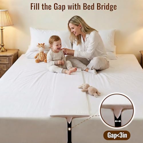 Split King Bed Gap Filler - Twin XL to King Mattress Bridge (80" x 12")