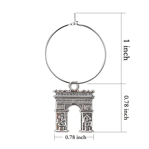 Gnollko Travel Wine Glass Charms Set - 16pcs Stem Markers for Tasting Party Gifts