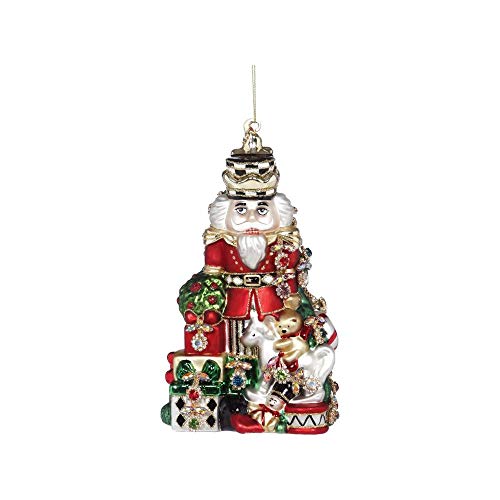 Mark Roberts Jeweled Nutcracker Ornament – 8 Inch Resin Christmas Decor
