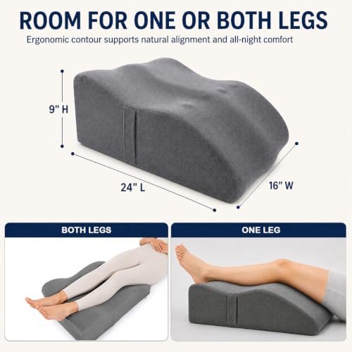 Memory Foam Leg Elevation Pillow for Post-Surgery Recovery