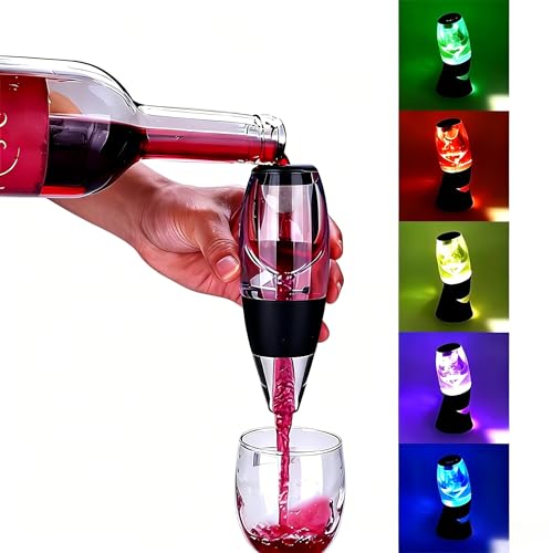 DS-101 Premium Wine Aerator Pourer with LED Light & Sediment Filter - Enhances Flavor