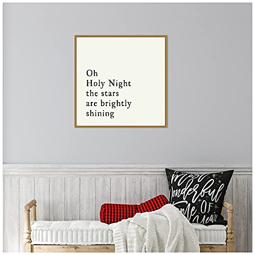 Amanti Art 22x22 Framed Canvas Wall Art Oh Holy Night Holiday Decor