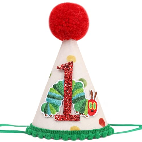 Caterpillar 1st Birthday Hat - Baby First Birthday Party Crown Photo Prop