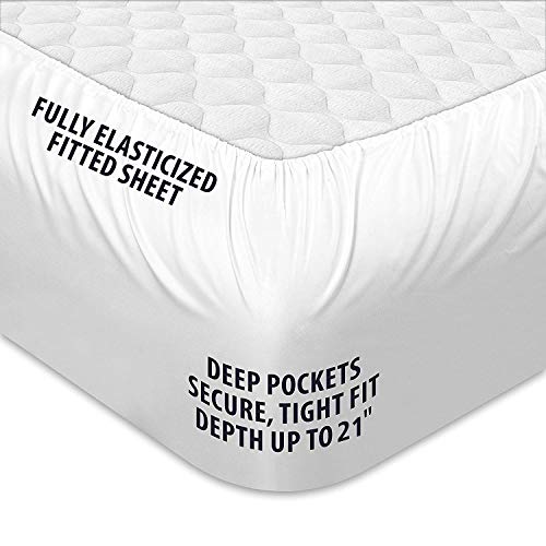 COONP Queen Mattress Topper - Extra Thick Cooling Pillow Top Cotton Bed Pad