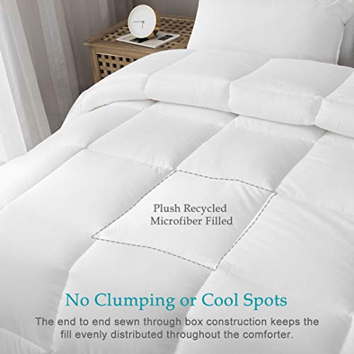 Oaken-Cat Queen Down Alternative Comforter - All Season White Duvet Insert