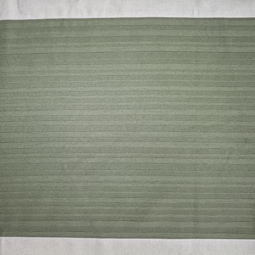 Olive Green Seersucker Bed Runner, Reversible Bed Scarf (102x20 In)