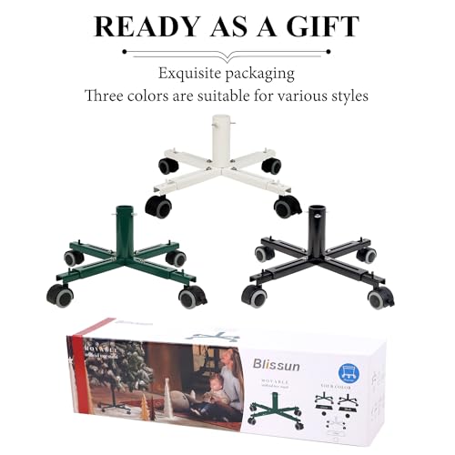 Rolling Christmas Tree Stand Base with Wheels for Artificial Trees up to 7.5 FT