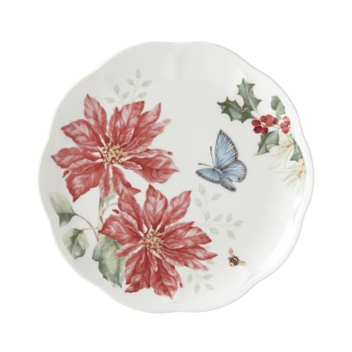 Lenox Butterfly Meadow Holiday 12-Piece Dinnerware Set for 4 - Porcelain, Dishwasher & Microwave Safe