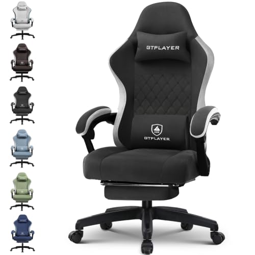 Ergonomic High Back Gaming Chair with Footrest & Pocket Spring Cushion