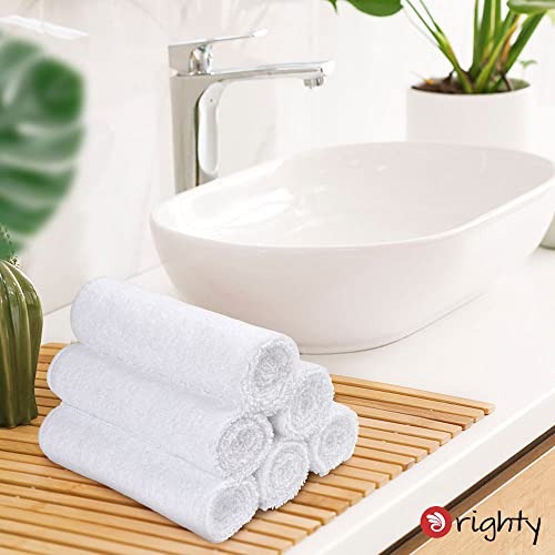 Orighty 6-Pack Quick-Drying Microfiber Hand Towels (16x28") - White