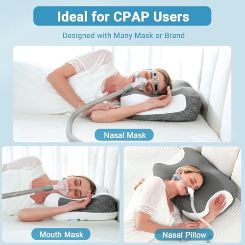CPAP Pillow for Sleep Apnea Relief | Ergonomic Neck Support, Adjustable Height & Firmness