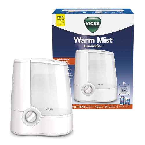 Vicks Warm Mist Humidifier 1 Gallon Tank for Medium to Large Rooms - 1 Count