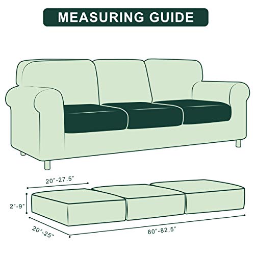 Reversible Stretch Sofa Cushion Covers - 3-Piece Set, Ivory