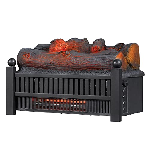 Electric Fireplace Log Set Infrared Heater with LED Flames and Remote Control