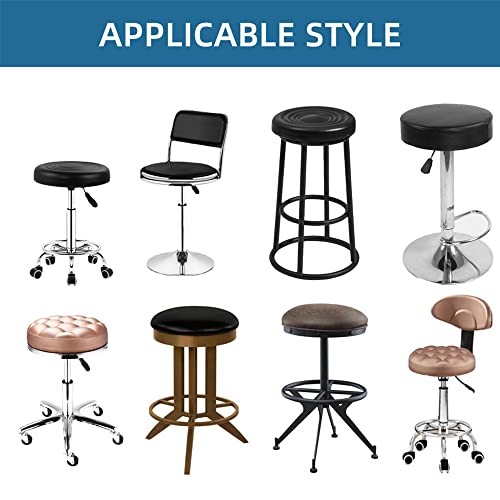 Round Bar Stool Covers - 2 Pack PU Waterproof Slipcovers