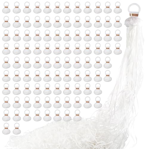 Yorr 100 Pack White No Mess Confetti Streamers for Parties and Celebrations