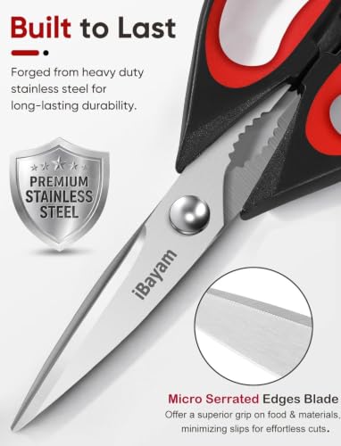 Heavy Duty All-Purpose Kitchen Scissors 2-Pack - Stainless Steel Shears