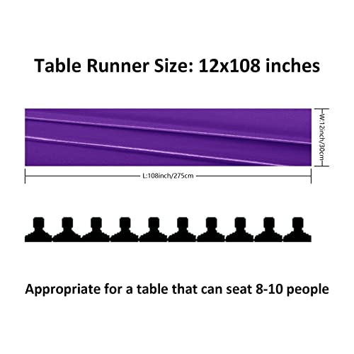 6-Pack Satin Table Runners 12 x 108 Inches for Weddings and Parties
