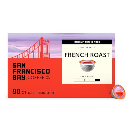 San Francisco Bay French Roast Coffee Pods 80 Count K-Cup Compatible