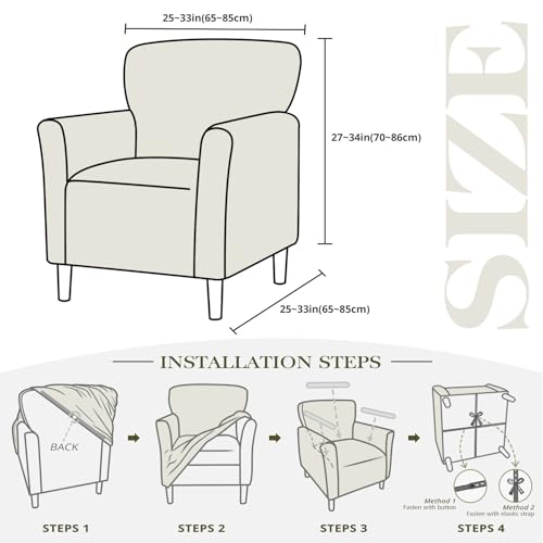 Water-Repellent Stretch Armchair Cover - Navy Blue Slipcover
