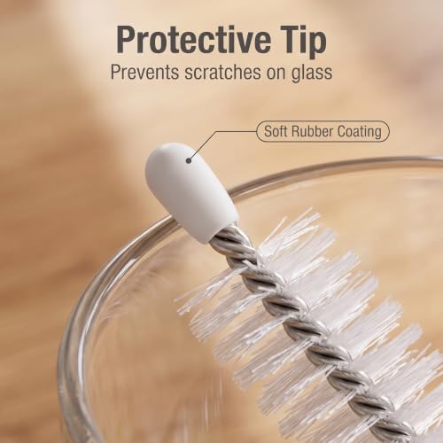 Reusable Straw Cleaner Brush Set - Extra Long 10.6" for Sippy Cup & Bottles