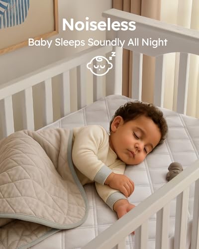 Yoofoss Waterproof Crib Mattress Protector 2-Pack - Soft Quilted Pad 52"x28"