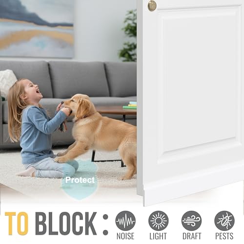 Under Door Draft Stopper for Large Gaps - 3" x 39" Silicone Door Sweep