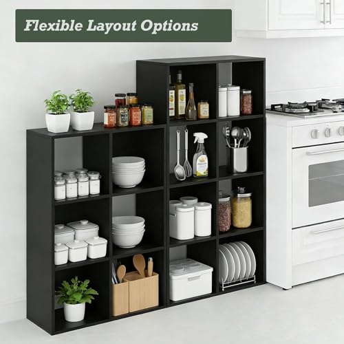 8-Cube Storage Organizer, Reversible Modern Bookcase and Display Shelf
