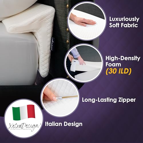 4-in-1 Bed Wedge Pillow Gap Filler for Headboard Gap Up to 7"