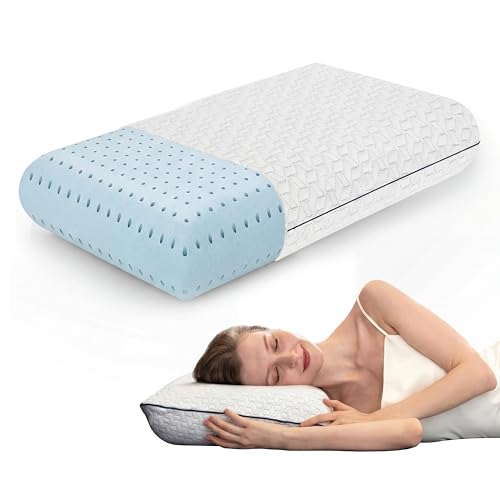 Vaverto Cooling Gel Memory Foam Pillow - Standard Firm Bed Pillow