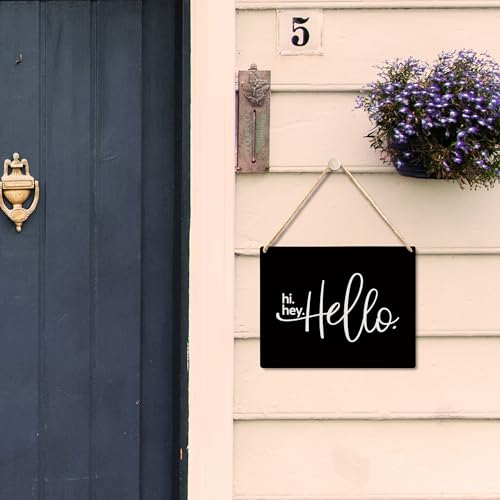 Rustic Wooden Welcome Sign for Front Door - 10x8 Inch Hanging Wall Decor