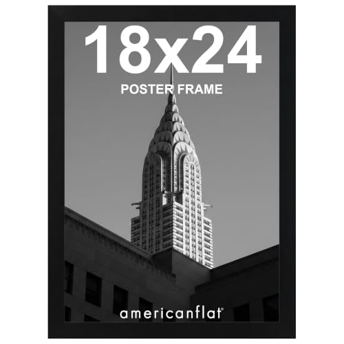 18x24 Black Poster Frame - Engineered Wood Picture Frame for Wall Display