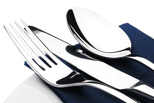 40-Piece Stainless Steel Silverware Set for 8, Modern Flatware Cutlery Set