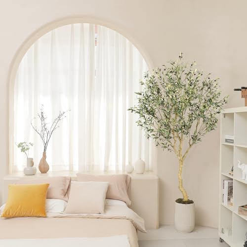 7FT Artificial Olive Tree - Realistic Faux Plant for Home Decor