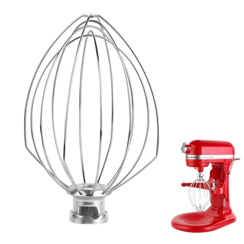 6-Quart Stainless Steel Wire Whisk Attachment for Bowl-Lift Stand Mixers